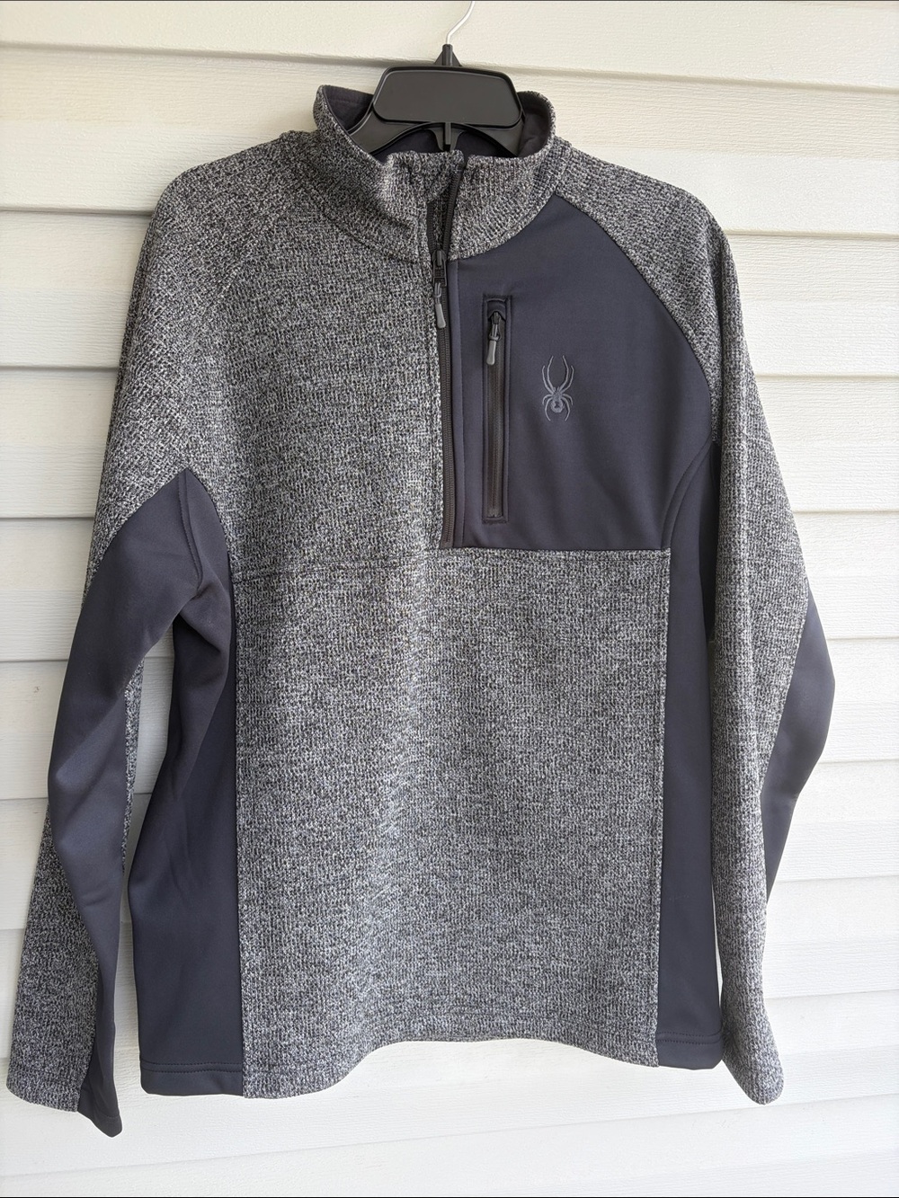 Like new Spyder Gray and Charcoal Quarter-Zip Pullover